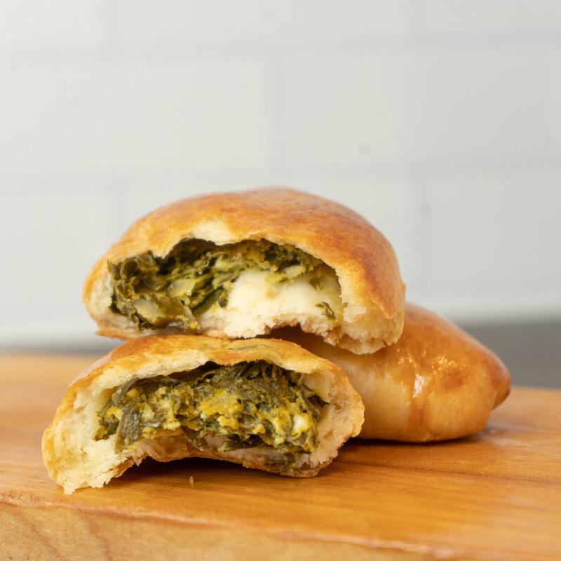 The spinach pie · spanakopita-style